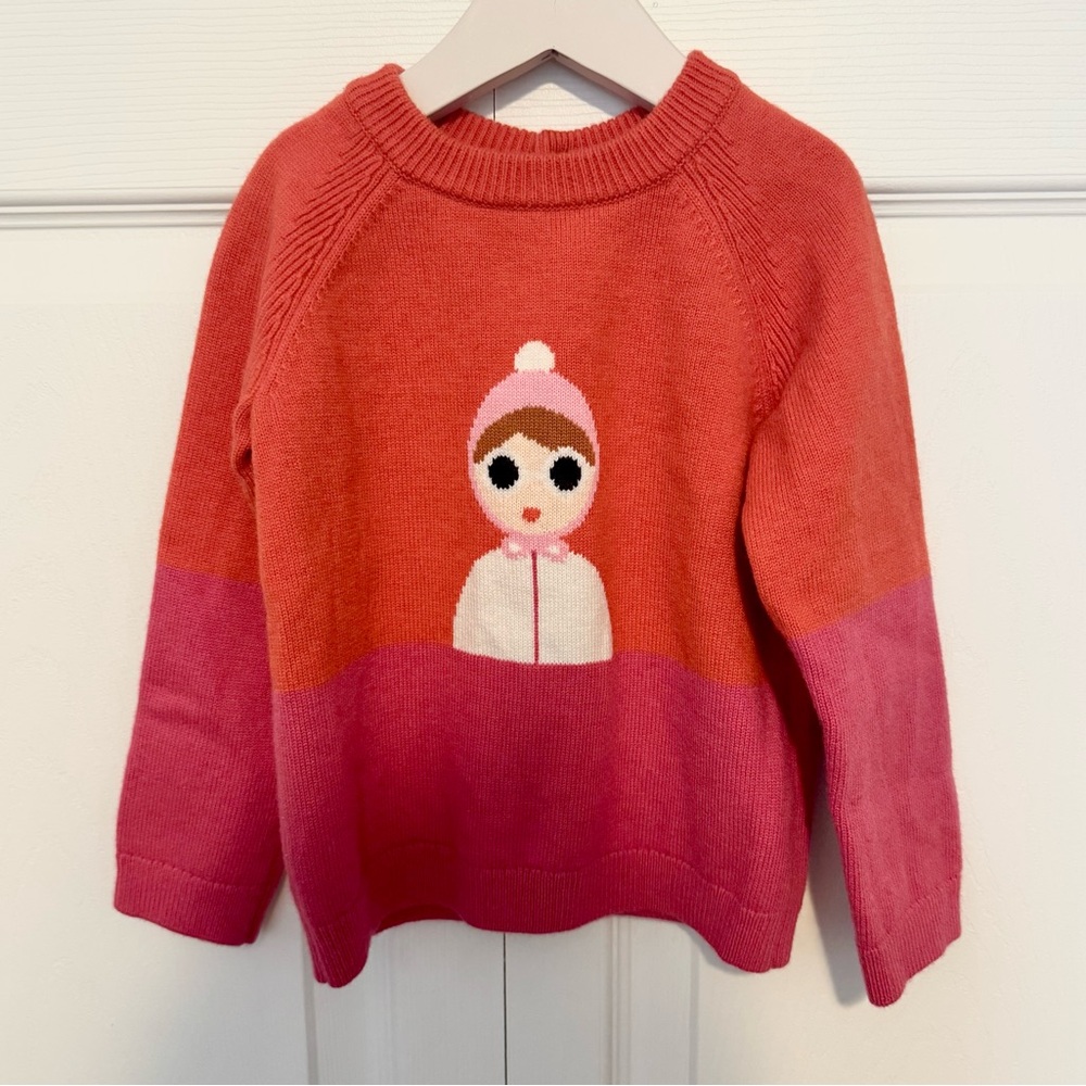 Jacadi Paris Baby girl knitted color-block sweater 3A (6-9m in USA)